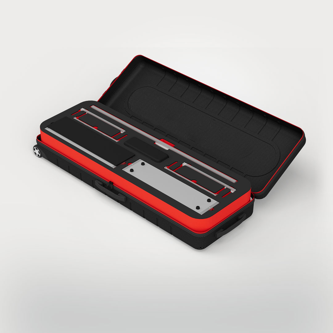 Counter One mini schwarz-roter Transportkoffer